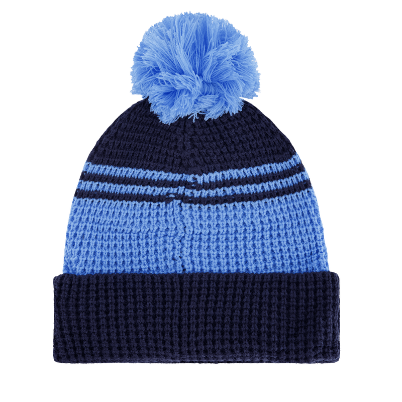 MCFC LW MID CROWN POM BEANIE - navy